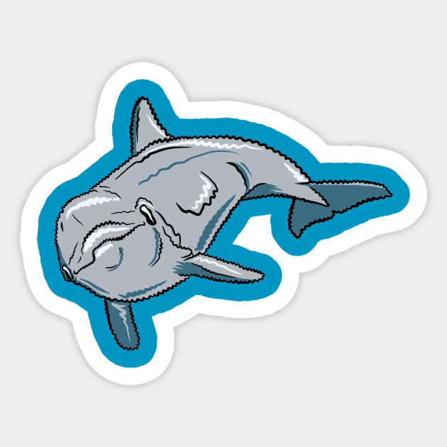 Squiggly dolphin Sticker by Jeffmore